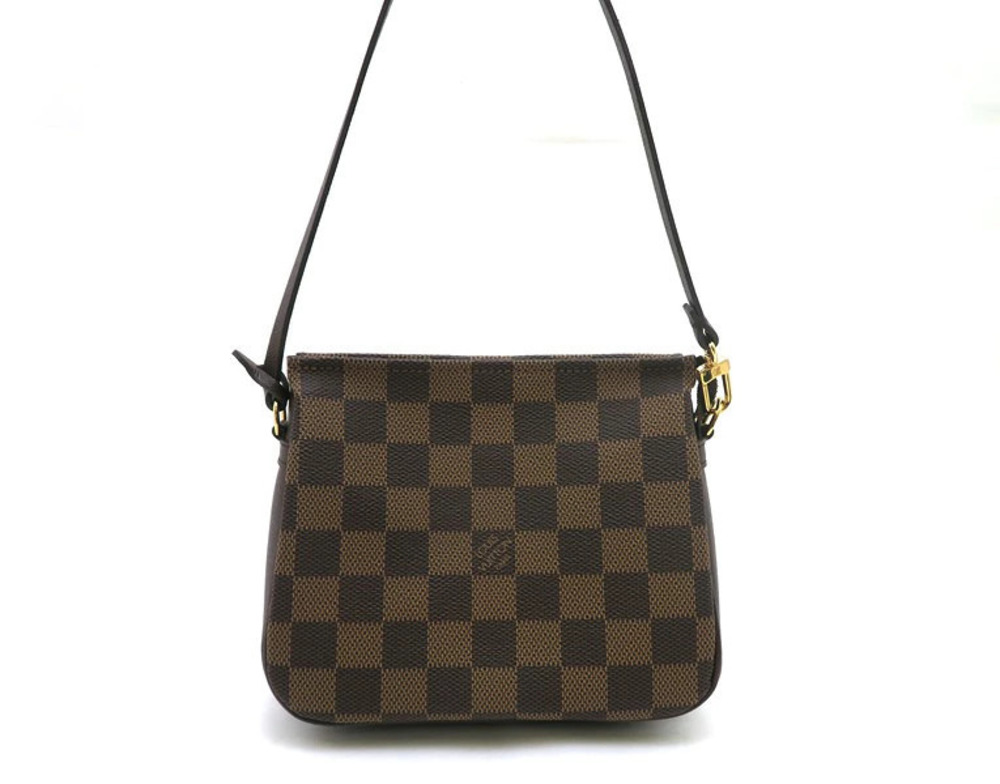Louis Vuitton Trousse Pouch Clutch Shoulder Accessory AH Makeup Damier Bag Brown